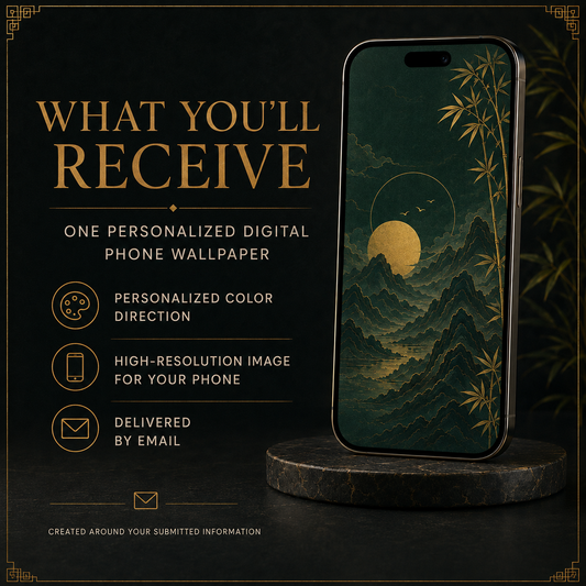 What is included with a personalized digital phone wallpaper