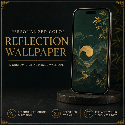Personalized Color Reflection Wallpaper displayed on a phone