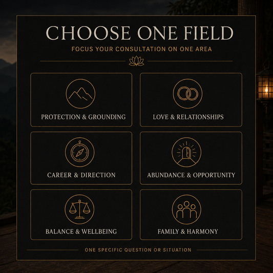 Six fields available for a focused personalized consultation