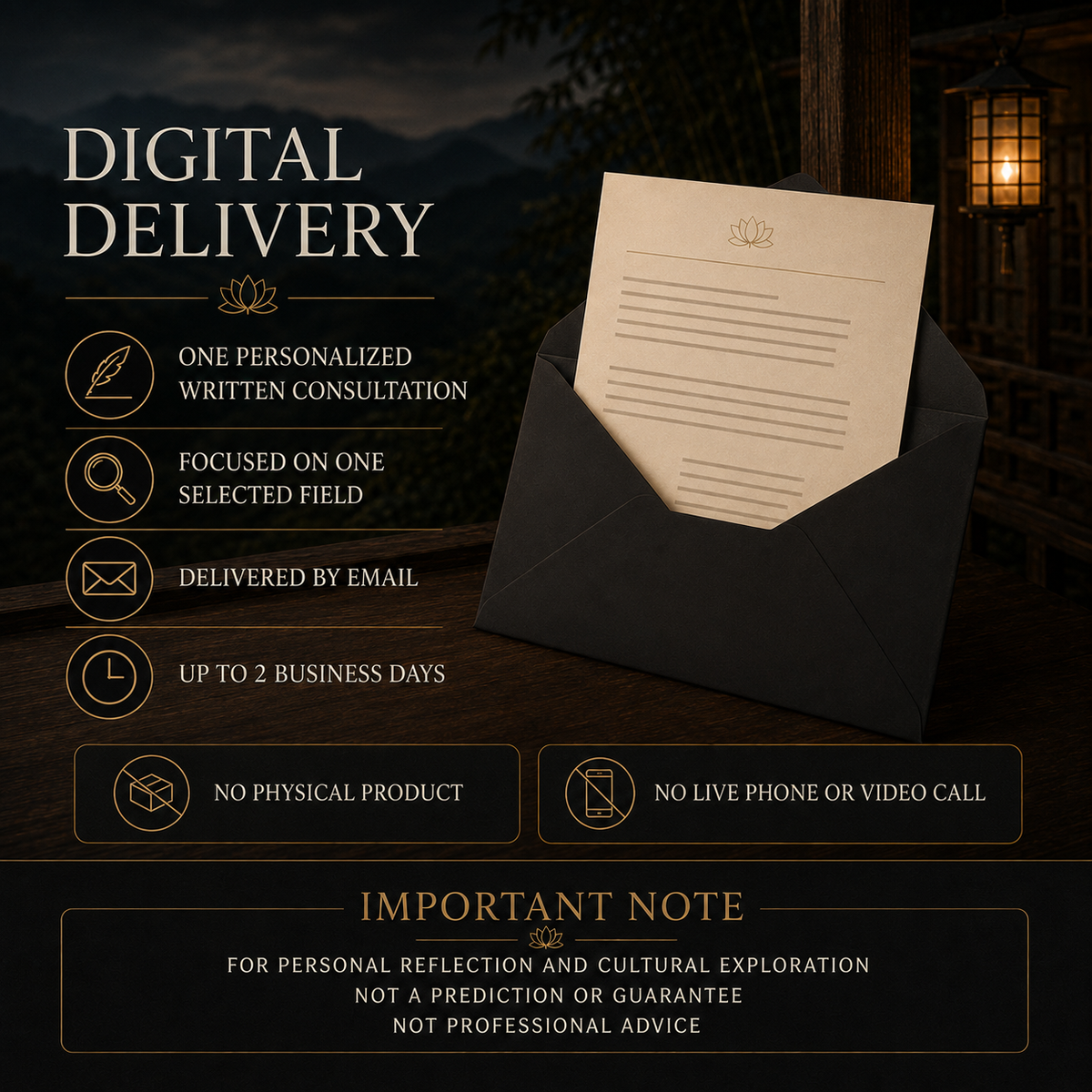 Digital delivery and service information for One Field Consultation