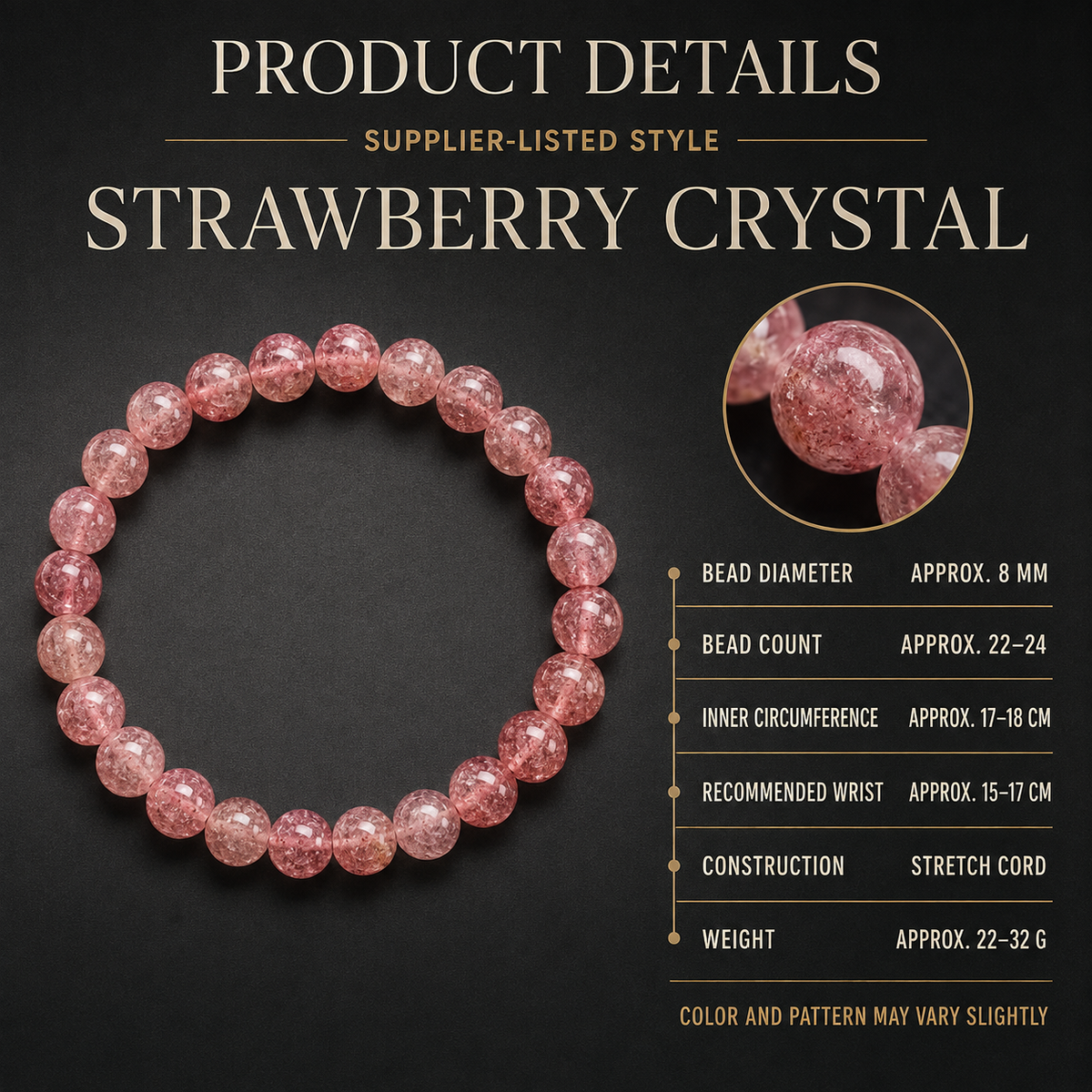 Harmony Bracelet bead size and product details
